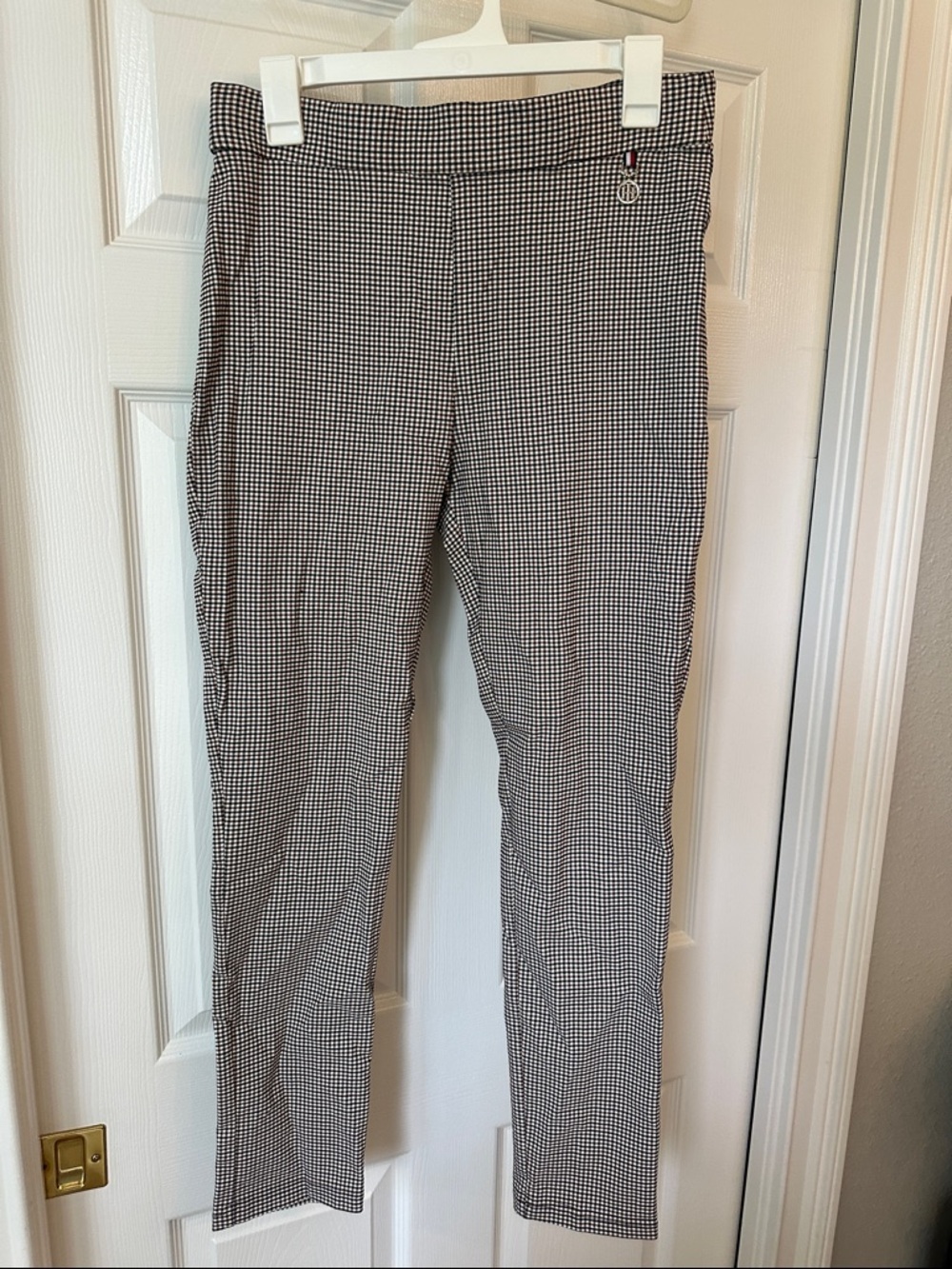 Tommy Hilfiger Black & White Skinny Houndstooth Pants